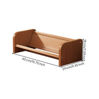 Desktop Bookshelf Bamboo V-Shaped Book Stand Compact for Desk, Readers, Students