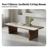 New Chinese Design Sofa Set Elegant Design Solid Hard Hardhardwood Living Room Set Extra-Thick Seat Cushion Lounge Seating for Homeowners, Villa