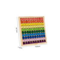 Printed Blocks Multiplication Learning Board Number Recognition Times Table Board Game Colorful Multiplication Chart Toy Interactive for Children, Kids