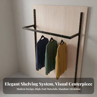 A-Pillar Display Bracket Square Tube Construction Clothing Rack Hanging Bar Modular Clothing Display Rail for Spacious Wardrobe