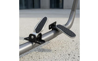 Textured Foldable Electric Bicycle Foot Pegs Angled Pivoting Fold-down Footrests Black Anti-Slip Foot Pedals Easy Install