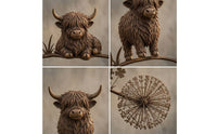 Garden Stake with Animal Figures Sturdy Lawn Ornaments Rustic for Courtyard