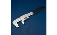 Chrome Steel Steel 90-Degree Angle Adjustable Wrench Polished Silver Finish F-Shaped Wrench Black Grip F Style Spanner