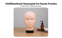 Realistic Skin Texture Makeup Practice Head Multifunctional Makeup Practice Mannequin Easy to Clean for Beginners, Cosplayers, Salon