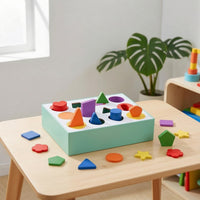 Sorting Box with Geometric Pieces Bright Color Sorting Box Educational Toy Fine Motor Skills Hand-Eye Coordination