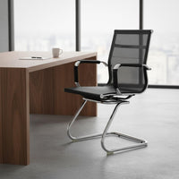 Sled Base Office Chair Cantilever Guest Chair for Reception Area