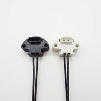 6a Rated Current Pin Base for LED Halogen Bulbs, Heat Resistant Teflon Wire for DIY Lighting, 20cm Long Medical Lamp Holder, Plastic Socket 250V