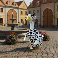 Includes Hat Cow Print Goose Shirt Funny Goose Outfit Cute Design Outdoor Decoration Gift Idea for Farmyard, Yard