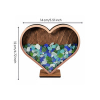 3 Pieces Decorative Coastal Heart Shadow Box Portable Heart Shadow Box Practical Environmentally Friendly for Shelf