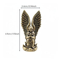 Vintage Metal Angel Ornament Intricate Details House Decoration for Office, Bookshelf