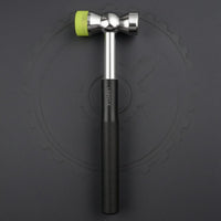 Stainless Steel Cycle Repair Hammer Titanium Alloy Double-Head Hammer Urethane Tips Impact Tool Knurled Grip