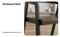 With Backrest Wrought Iron Dining Chair Minimalist Design Metal Dining Chair Sturdy and Long-Lasting Metal Frame Armchair Heavy-Duty for Cafe Owners, Homeowners, Restaurant, Cafe, Kitchen, Office