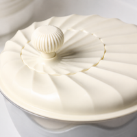 Manual Salad Spinner, Kitchen Helper for Washing and Drying Salad, Large Capacity 24.3x22.3x20cm, White