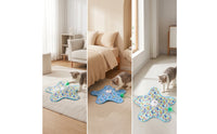 Electric Cat Play Mat with Motor Rechargeable Cat Toy with Feather Teaser Interactive Self-Playing for Cats, Kittens, Home