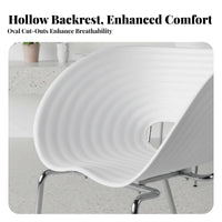 Unique Back Design Ribbed Shell Chair Modern Design Indoor Furniture Ergonomic Backrest Versatile Use for Business Owners, Interior Decorators, Homeowners, Dining Room, Office, Commercial Areas, Kitchen