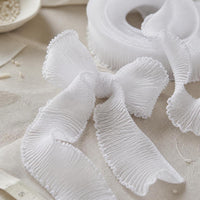Pleated Chiffon Ruffle Trim Ribbon for Crafts, Doll Clothes, Pet Accessories, Hair Bows