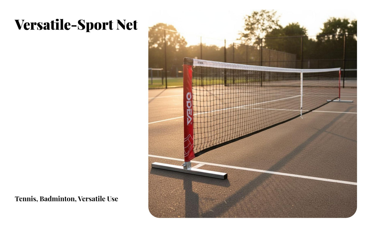 Indoor Outdoor Use Portable Tennis Net Quick Setup Foldable Badminton Net Quick Assembly Up Sturdy Design for Children, Beginners, Backyard, Driveway