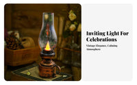 Flameless oil lantern Battery Operated Retro Night Light for gatherings Planners
