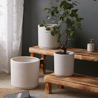 Plant Pots for Indoor Plants and Flower Pots for Home Office, Handmade Ceramic Pots for Garden Pot Use, Green Plant Pot, Floor Standing Planter