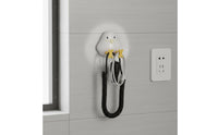 Easy to Install Wall Mounted Cord Organizer Space-Saving Suction Cup Cable Holder Reusable Plug Holder Hook Strong Adhesion for Dorm Room, Office