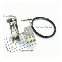 Throttle Pedal Assembly with Cable Cut to Length Accelerator Pedal Kit with Hardware Spring-Loaded Quick and Easy Installation