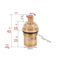Faucet Valve Cartridge Brass Ceramic Disc Cartridge Faucet Valve Core Sturdy Wear Resistant for Plumbers, Plumbing Maintenance