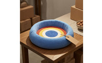 Woven Round Pet Scratcher Bed Soft Material Round Pet Scratch Board Layered Design Handwoven