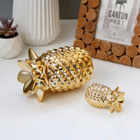 Creative European Gold Ceramic Pineapple Ornament Tabletop Decor