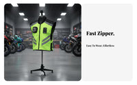 Reflective Motorcycle Vest Breathable Bright Motorcycle Safety Vest Safety Gear Lightweight Quick Drying