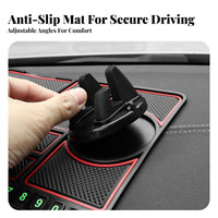 Multi-Functional Anti-Slip Car Dashboard Mat Easy to Clean Non-Slip Ph Single Holder Pad Washable and Reusable for Drivers, Navigation