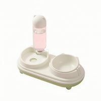 Long-Lasting Elevated Tilted Pet Bowl Set Easy to Clean Automatic Cat Feeder and Water Dispenser Large Capacity Weight-Operated Pet Feeding Station Detachable Design for Cats