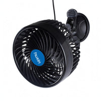 Stepless Speed 6-Inch Car Fan Adjustable Suction Cup Fan Blue Center Cap for Vehicle Interior