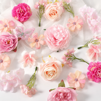 Flower Artificial Flowers for Wedding, Synthetic Material Embossed Flower Heads, Artificial Flowers for Home Decoration, Outdoor Festival Decor