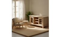 TV Cabinet with Door Unfinished Miniature TV Cabinet Wooden Furniture for Hobbyists
