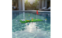 Floating Golf Training Kit with Mat Compact Golf Accessory Package with Balls Portable Practice Balls Easy to Clean for Poolside