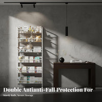 Space-Saving Narrow Unrestricted Standing Bookcase Slim Design Multi-Tier Unrestricted Standing Rack Minimalist Design Shelf Unit Versatile Use for Apartment Dwellers, Decor Enthusiasts, Small Areas, Behind Doors, Study Room, Bedroom