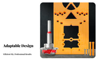 Easy to Operate 35mm Concealed Hinge Jig Saves Time and Effort 35mm Hinge Hole Drilling Jig Versatile Offset Adjustment for DIYers, Workshop
