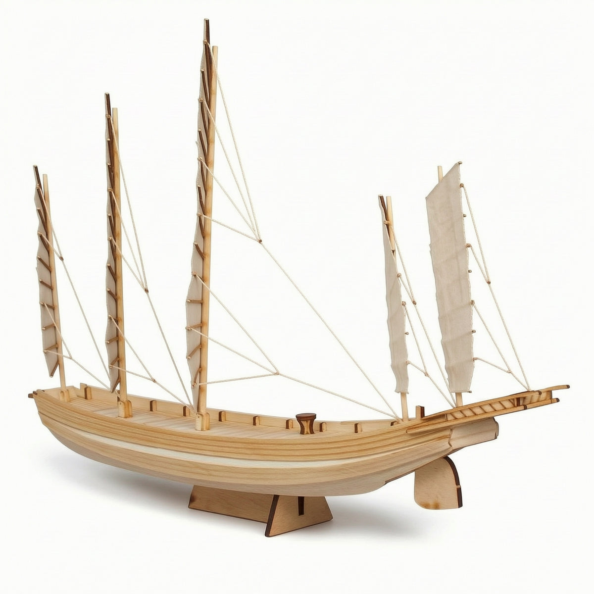 1/80 Wooden Sailing Ship Building Kit Historical Wooden Boat Building Kit Tabletop Sand Ship Model for Classroom