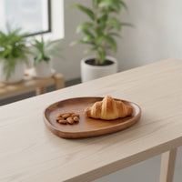 Wood Serving Tray Tray with Raised Rim Easy to Clean for Tea Time