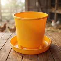 Chicken Feeder Poultry Feeder Automatic Feeder Plastic With Lid Thick Corn-shaped Yellow