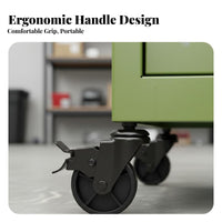 360° Swivel Casters Mobile Tool Cabinet Large Capacity Rolling Tool Chest with Drawers Effortless Ball-Bearing Slides Metal Workshop Trolley Powder Coated Finish for DIY Enthusiasts, Craftsmen, Technicians, Repair Shop, Warehouse, Basement