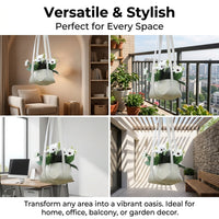 Leather Hanging Planters, Nordic Hanging Planters for Home Decor, Sturdy Leather Strap Hanging Planter, Indoor Outdoor Plant Hanger