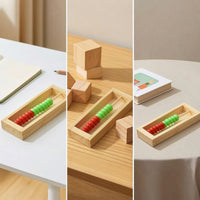 Wooden Abacus with Colored Beads Educational One Row Counting Frame Wooden Abacus Early Learning Math Toy Colorful for Children