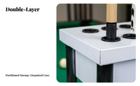 Freestanding Pool Cue Rack Space-Saving Design Billiard Cue Stand Sturdy and Stable Billiard Floor Holder for Man Cave, Bar