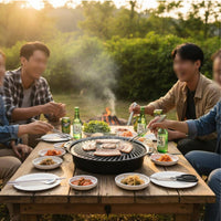 Korean BBQ Grill Pan Easy to Clean Cookware Even Heating for Outdoor