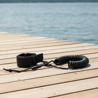 Coiled Leash with Ankle Cuff Swivel-Style Coiled Leash Knot-Resistant Leg Rope for Paddleboarders, Surfers, Paddleboarding, Surfing
