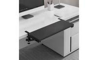 No-Drill Clamp-on Desk Extender Space-Saving Foldable Desk Extension Board Easy to Install Tray Stable for Telecommuter Workers, Students, Home Office, Small Areas, Study Corner