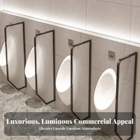 Urinal Privacy Screen Fluted Glass Panel Urinal Privacy Screen Minimalist Design Long-Lasting for Property Managers, Architects