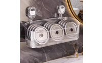 Waterproof Suction Cup Shower Holder Strong Load-Bearing Wall Mounted Bathroom Shelf Large Capacity for Renters, Dorm Room, RV, Kitchen