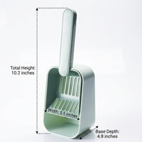 Cat Litter Sifter with Holder, Deep Basket Litter Scooper, Slotted Sand Sifter for Cats and Kittens, Cat Waste Scooper for Litter Cleaning Tool